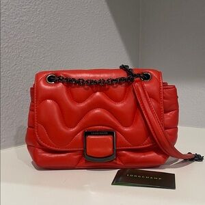 Longchamp Brioche Leather Quilted Crossbody